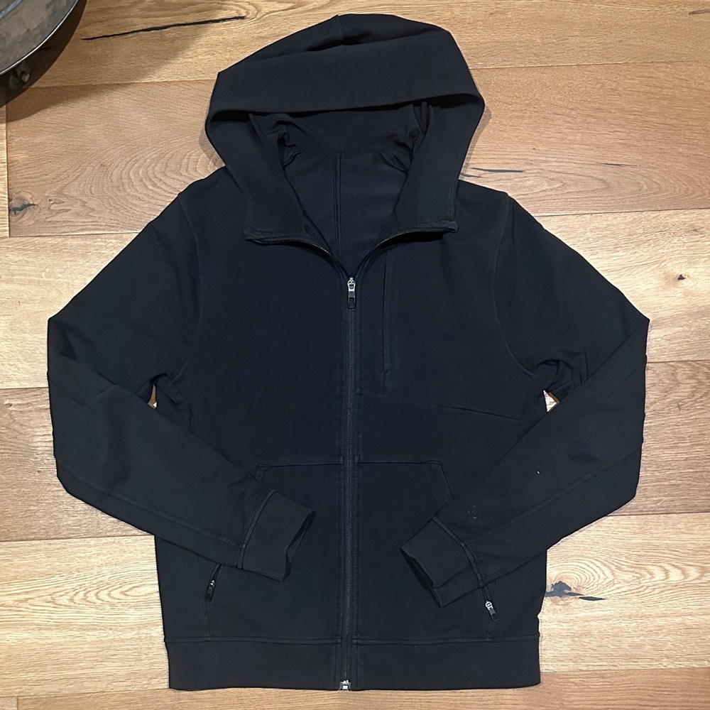 Lululemon Men’s Black Hooded Zip-Up Jacket